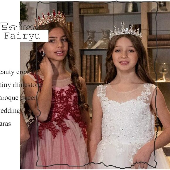 Butterfly Crowns and Tiaras Flower Rhinestone Bride Crown Baroque Queen Tiaras P - Picture 7 of 7